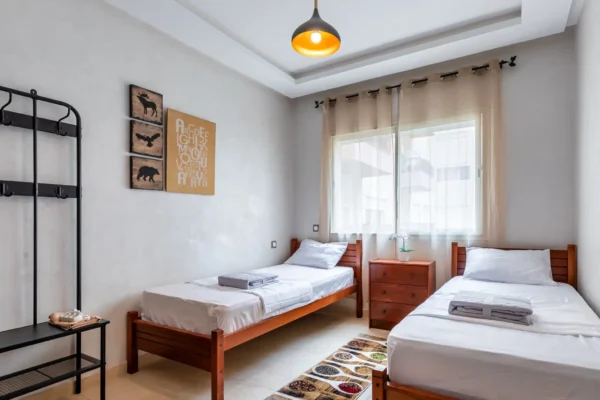 exemple photo airbnb deux lit simple
